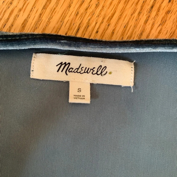 Madewell wrap velour blouse,top velvet shirt career fall regency jewel tones - Picture 7 of 7